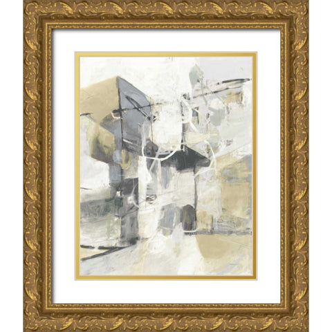 Skyline II Archroma Gold Ornate Wood Framed Art Print with Double Matting by Anderson, CJ