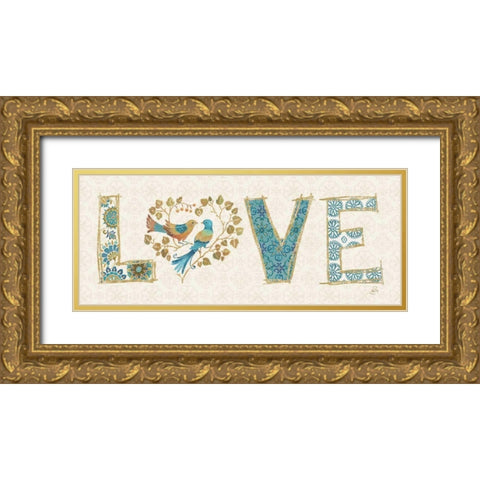 Love Tales VI Gold Ornate Wood Framed Art Print with Double Matting by Brissonnet, Daphne