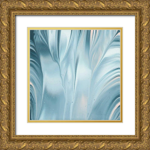Flowing Water III Gold Ornate Wood Framed Art Print with Double Matting by Rhue, Piper