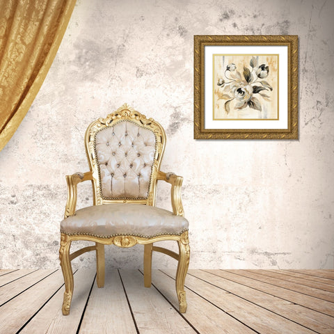 English Rose II Gold Ornate Wood Framed Art Print with Double Matting by Vassileva, Silvia