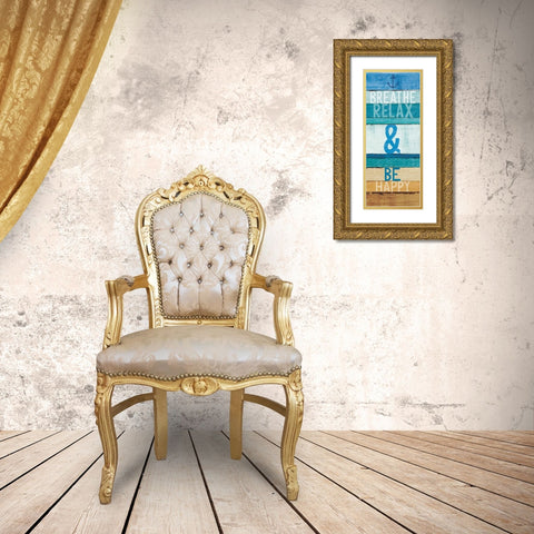 Beachscape Inspiration I Gold Ornate Wood Framed Art Print with Double Matting by Mullan, Michael
