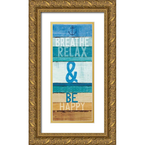 Beachscape Inspiration I Gold Ornate Wood Framed Art Print with Double Matting by Mullan, Michael