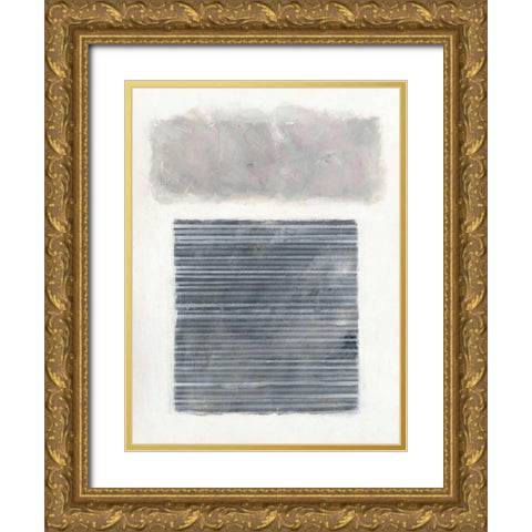 Venetian Gray Gold Ornate Wood Framed Art Print with Double Matting by Schick, Mike