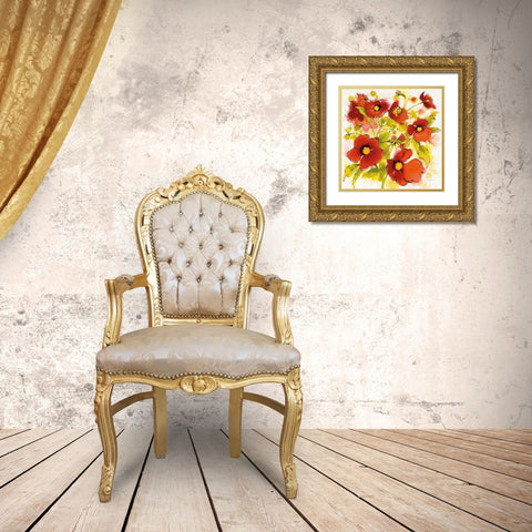 Wild Meadow I Gold Ornate Wood Framed Art Print with Double Matting by Novak, Shirley