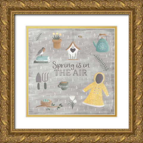 Smitten With Spring I Gold Ornate Wood Framed Art Print with Double Matting by Marshall, Laura