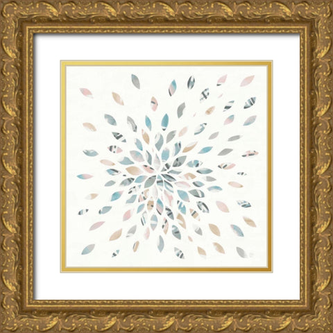 Fireworks II Gold Ornate Wood Framed Art Print with Double Matting by DeNeige, Elyse
