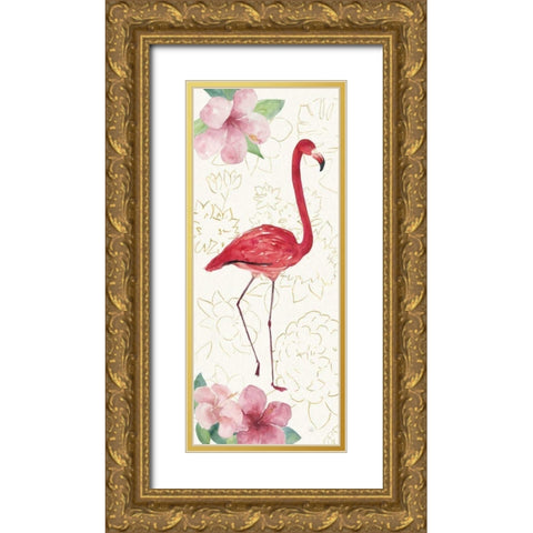 Tropical Fun Bird VI Gold Ornate Wood Framed Art Print with Double Matting by Sussman, Harriet