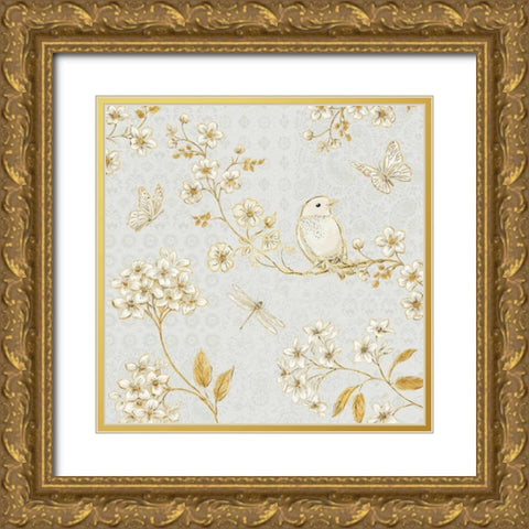 Golden Garden III Gold Ornate Wood Framed Art Print with Double Matting by Brissonnet, Daphne