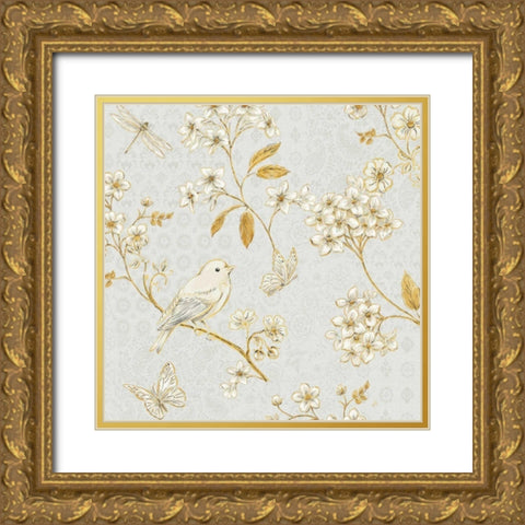 Golden Garden IV Gold Ornate Wood Framed Art Print with Double Matting by Brissonnet, Daphne