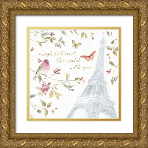 Beautiful Romance XIX Gold Ornate Wood Framed Art Print with Double Matting by Audit, Lisa