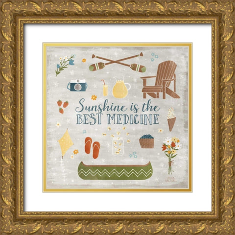 Summer Sunshine II Gold Ornate Wood Framed Art Print with Double Matting by Marshall, Laura
