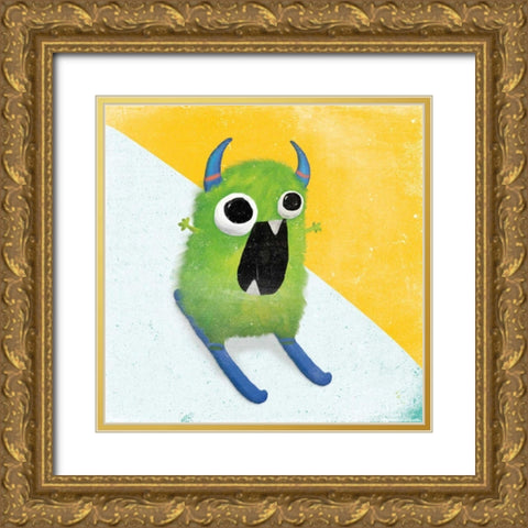 Xtreme Monsters II Gold Ornate Wood Framed Art Print with Double Matting by Adams, Sarah