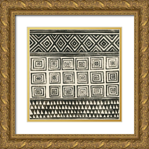 Kuba I Light Gold Ornate Wood Framed Art Print with Double Matting by Lovell, Kathrine