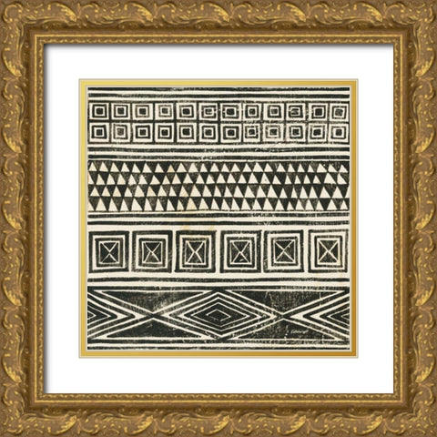 Kuba II Light Gold Ornate Wood Framed Art Print with Double Matting by Lovell, Kathrine