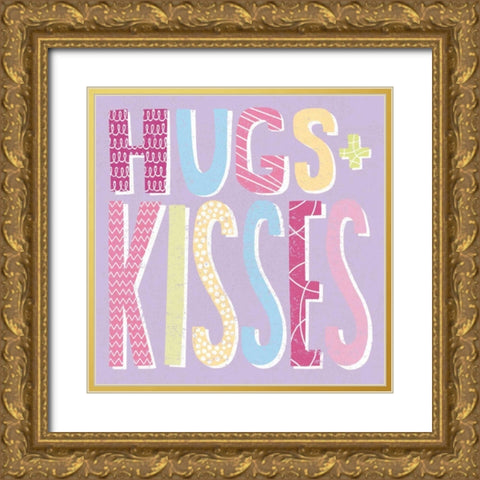 Words of Love I Gold Ornate Wood Framed Art Print with Double Matting by Hershey, Moira