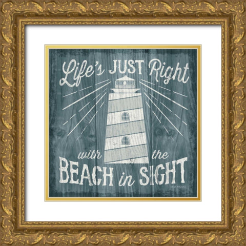 Up North III Gold Ornate Wood Framed Art Print with Double Matting by Marshall, Laura