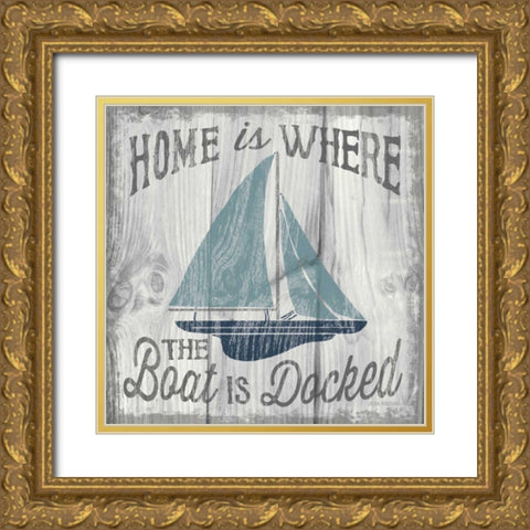 Up North IV Gold Ornate Wood Framed Art Print with Double Matting by Marshall, Laura