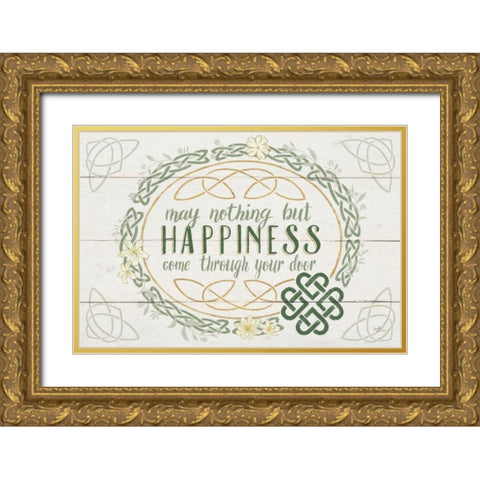 Irish Blessings V Gold Ornate Wood Framed Art Print with Double Matting by Penner, Janelle