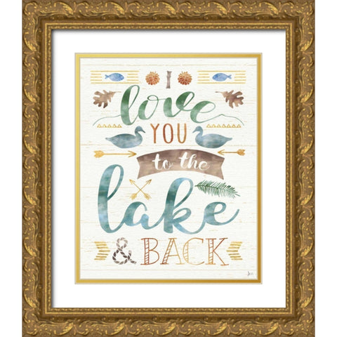 Lake Love II Gold Ornate Wood Framed Art Print with Double Matting by Aiken, Jess
