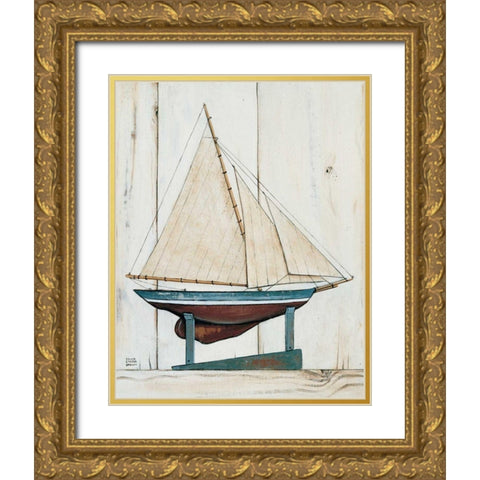 Racer I Gold Ornate Wood Framed Art Print with Double Matting by Brown, David Carter