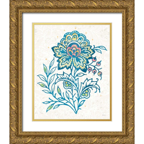 Kala Flower IV Gold Ornate Wood Framed Art Print with Double Matting by Schlabach, Sue