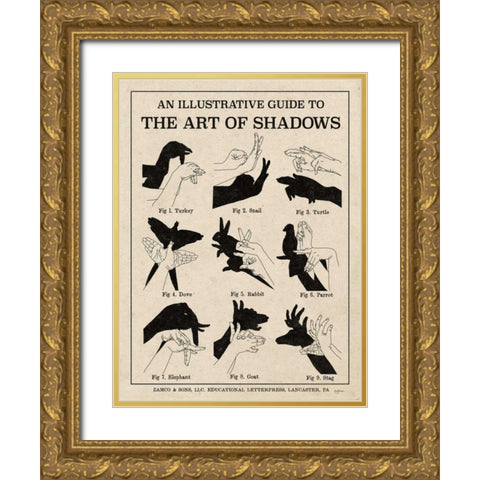 The Art of Shadows X Gold Ornate Wood Framed Art Print with Double Matting by Urban, Mary