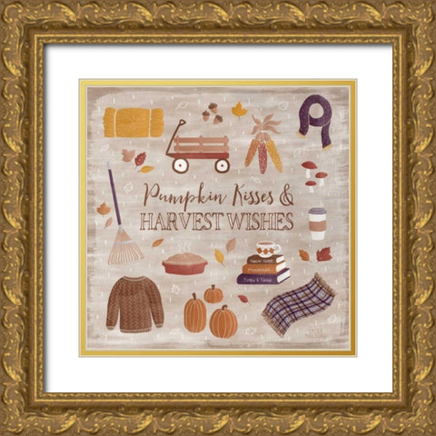 Autumn Enchantment II Gold Ornate Wood Framed Art Print with Double Matting by Marshall, Laura
