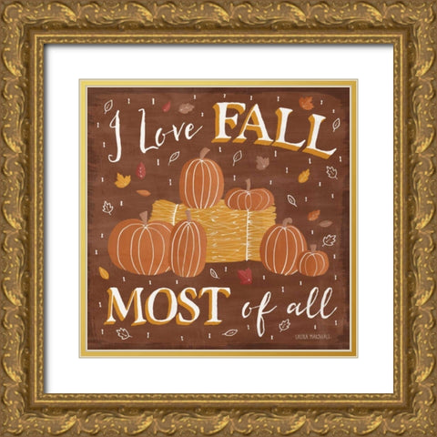 Autumn Enchantment V Gold Ornate Wood Framed Art Print with Double Matting by Marshall, Laura