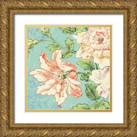 Cottage Roses VII Bright Gold Ornate Wood Framed Art Print with Double Matting by Schlabach, Sue