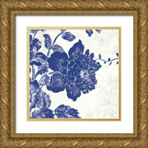 Toile Roses IV Gold Ornate Wood Framed Art Print with Double Matting by Schlabach, Sue