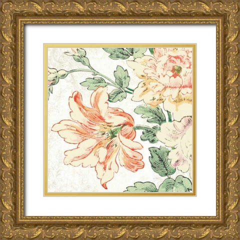 Cottage Roses VII Gold Ornate Wood Framed Art Print with Double Matting by Schlabach, Sue