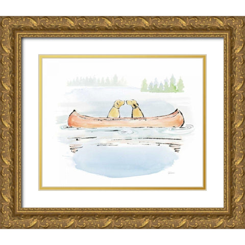 Lakeside Days IV Gold Ornate Wood Framed Art Print with Double Matting by Schlabach, Sue