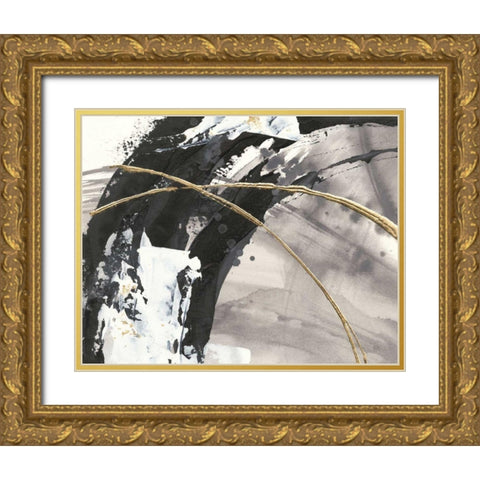 Gilded Arcs II Crop Gold Ornate Wood Framed Art Print with Double Matting by Paschke, Chris