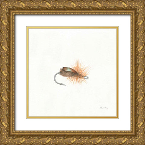 Gone Fishin II Gold Ornate Wood Framed Art Print with Double Matting by DeNeige, Elyse