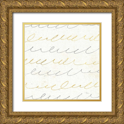 Coffee Cuties Pattern II A Gold Ornate Wood Framed Art Print with Double Matting by Pela Studio