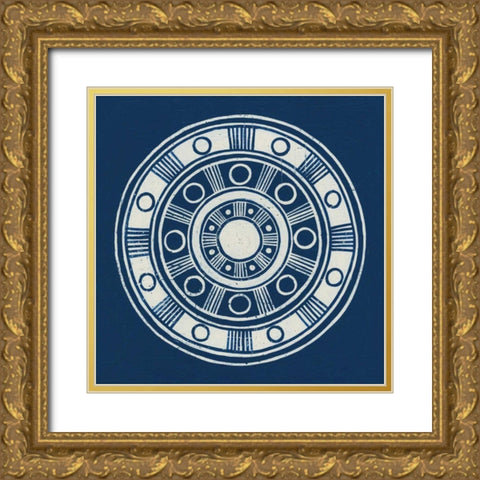 Seville II Dark Blue FB Gold Ornate Wood Framed Art Print with Double Matting by Lovell, Kathrine