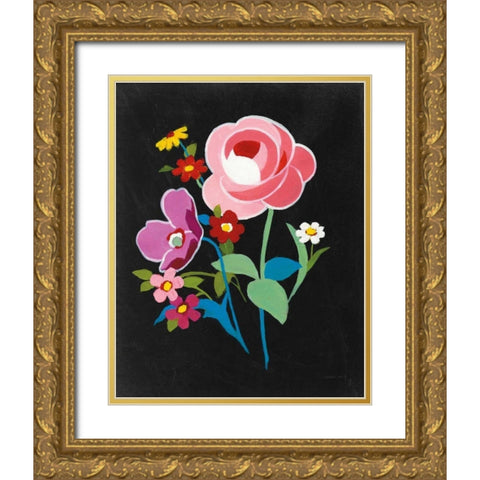 Alpine Bouquet I Gold Ornate Wood Framed Art Print with Double Matting by Nai, Danhui