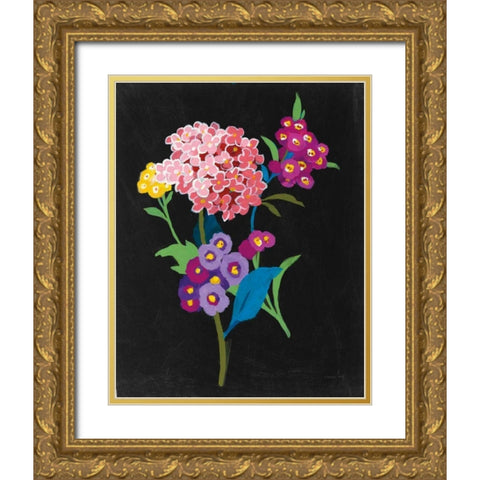 Alpine Bouquet III Gold Ornate Wood Framed Art Print with Double Matting by Nai, Danhui