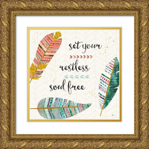 Light as a Feather II Gold Ornate Wood Framed Art Print with Double Matting by Aiken, Jess