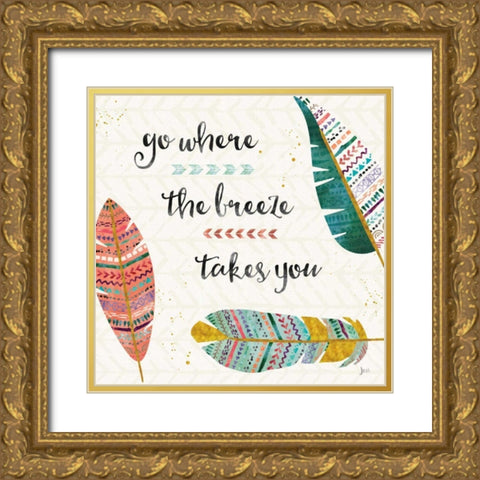 Light as a Feather III Gold Ornate Wood Framed Art Print with Double Matting by Aiken, Jess