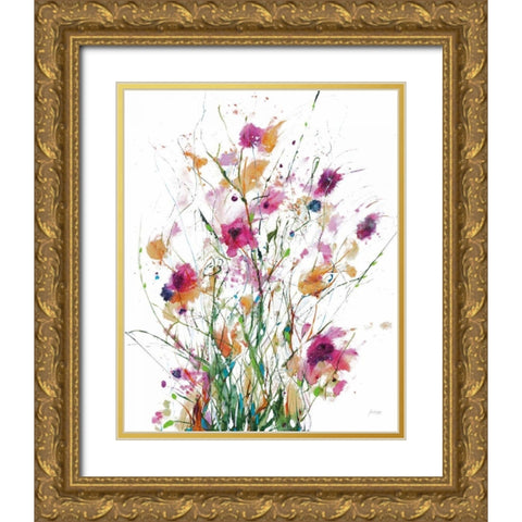 Hidden on White Crop Gold Ornate Wood Framed Art Print with Double Matting by Griggs, Jan