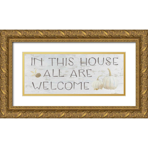 Beautiful Bounty Sign I Gold Ornate Wood Framed Art Print with Double Matting by Wiens, James