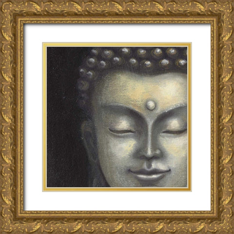 Serene Buddha I Crop Gold Ornate Wood Framed Art Print with Double Matting by McBride, Naomi