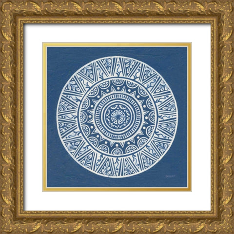 Circle Designs III Gold Ornate Wood Framed Art Print with Double Matting by Lovell, Kathrine