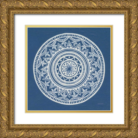 Circle Designs IV Gold Ornate Wood Framed Art Print with Double Matting by Lovell, Kathrine
