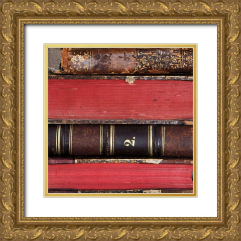 Books I Gold Ornate Wood Framed Art Print with Double Matting by Olivier, Marc