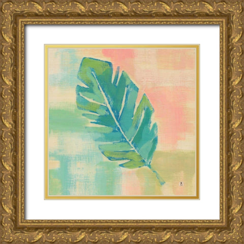 Beach Cove Leaves III Gold Ornate Wood Framed Art Print with Double Matting by Studio Mousseau