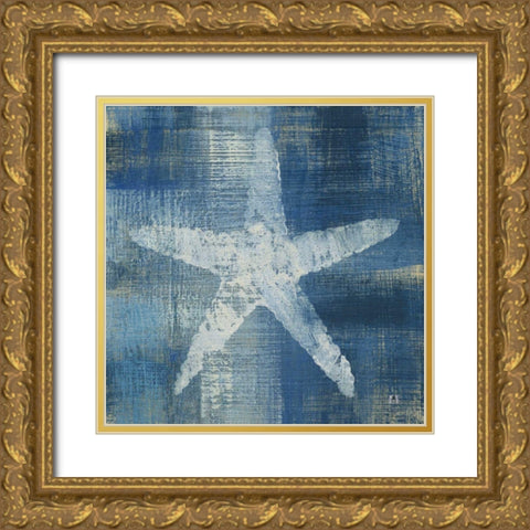 Batik Seas II Gold Ornate Wood Framed Art Print with Double Matting by Studio Mousseau