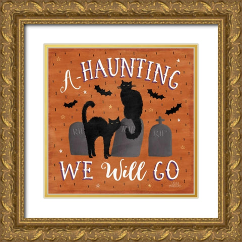 Haunted Halloween V Gold Ornate Wood Framed Art Print with Double Matting by Marshall, Laura