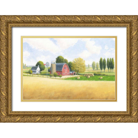 Land of the Brave Gold Ornate Wood Framed Art Print with Double Matting by Wiens, James